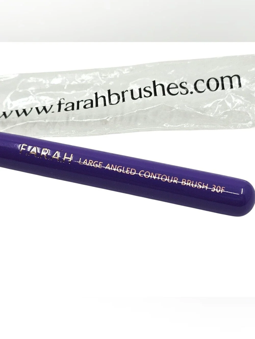 F.A.R.A.H Large Angled Contour Brush 30F Purple Gold New